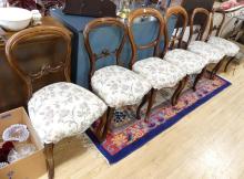 SIX VICTORIAN DINING CHAIRS