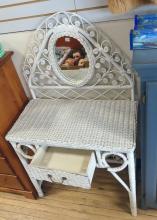 WICKER DRESSING TABLE