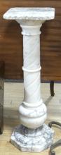 WHITE MARBLE PEDESTAL