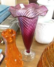 FIVE ART GLASS VASES