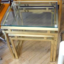 BRASS NEST OF TABLES