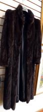 DARK BROWN MINK COAT