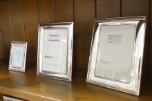 FIVE STERLING PHOTO FRAMES