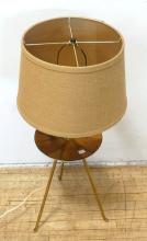 MCM BRASS AND WALNUT LAMP