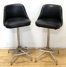 PAIR OF MCM BAR STOOLS