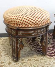 PAIR OF ANTIQUE ROSEWOOD STOOLS