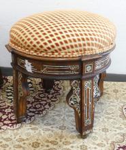 PAIR OF ANTIQUE ROSEWOOD STOOLS