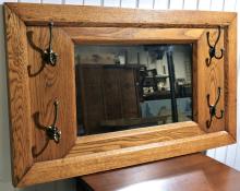 OAK FRAMED HALL MIRROR