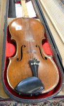 ANTIQUE VIOLIN WITH BOW AND CASE