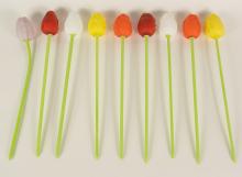 GERMAN SATIN GLASS FLOWERS