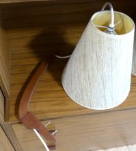 PAIR OF WALL MOUNT TEAK LAMPS