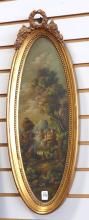 OVAL FRAMED OIL PAINTING