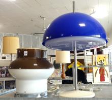 TWO ACRYLIC MCM TABLE LAMPS