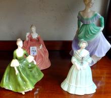 SIX COALPORT FIGURINES