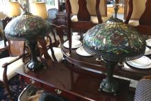 PAIR OF TIFFANY STYLE TABLE LAMPS