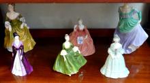 SIX COALPORT FIGURINES