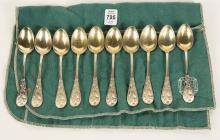 TIFFANY STERLING "AUDUBON" COFFEE SPOONS