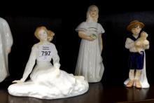 FIVE ROYAL DOULTON FIGURINES