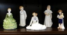 FIVE ROYAL DOULTON FIGURINES