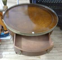 CIRCULAR WALNUT COFFEE TABLE