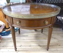 CIRCULAR WALNUT COFFEE TABLE