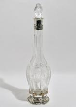 STERLING AND CRYSTAL DECANTER