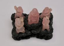 CHINESE ROSE QUARTZ FIGURE