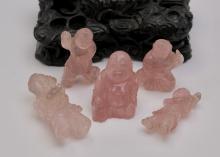 CHINESE ROSE QUARTZ FIGURE