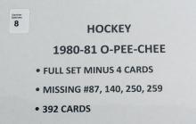 BINDER OF 1980-81 O-PEE-CHEE HOCKEY CARDS