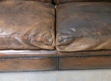 LEATHER SOFA AND CHAIR