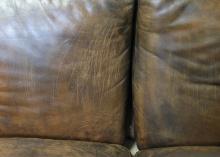 LEATHER SOFA AND CHAIR