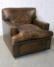 LEATHER SOFA AND CHAIR