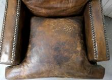 LEATHER SOFA AND CHAIR