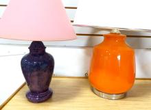 THREE MCM POTTERY LAMPS