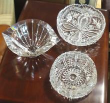THREE CRYSTAL BOWLS