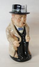 LARGE DOULTON "WINSTON CHURCHILL" TOBY JUG