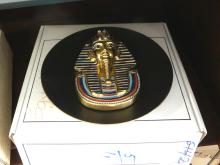 EGYPTIAN PLATES AND FIGURINE