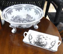 "ROOSTER" BOWL AND TRAY