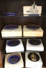 EGYPTIAN PLATES AND FIGURINE