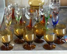 MCM DECANTER SET AND STEMWARE