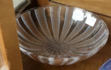 THREE MICHAEL EGAN STUDIO GLASS BOWLS