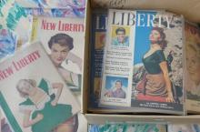 BOX LOT OF 1950'S LIBERTY MAGAZINES