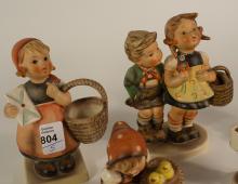 FIVE GOEBEL FIGURINES