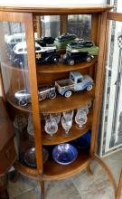 BOW-FRONT DISPLAY CABINET