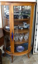 BOW-FRONT DISPLAY CABINET