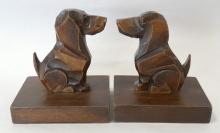 QUEBEC CARVING AND BOOKENDS