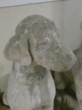 PAIR OF CEMENT "DOG" LAWN ORNAMENTS