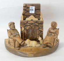 QUEBEC CARVING AND BOOKENDS