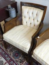 PAIR OF FRUITWOOD ARMCHAIRS