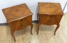 PAIR OF SATINWOOD COMMODES